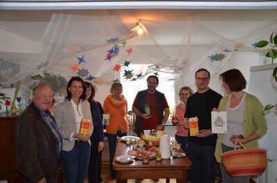 Beim fairen Frühstück im Familienzentrum Lauchringen.