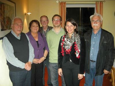 von links: Helmut Städele, Sylvia Döbele, Gerd Schmied, Fabian Wunderlich, Rita Schwarzelühr-Sutter und Hidir Gürakar.